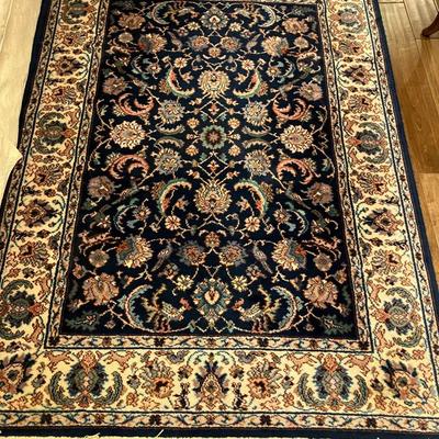 Sale Photo Thumbnail #139: Karastan Indigo Tabriz wool rug, measuring 81" L x 52" W