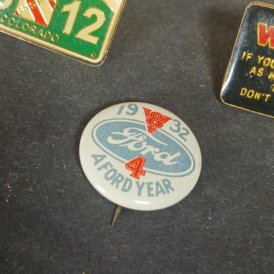 Enamel hat pins - I love Unicorns - Warning if you value your life - Ford Power - 1932 Ford 4 year Button pin and more