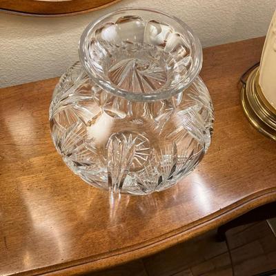 Sale Photo Thumbnail #156: American Brilliant cut glass vase measuring 10.5" H