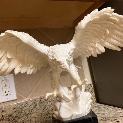 Sale Photo Thumbnail #171: Eagle plaster statue/award with name plate. Name plate can be removed.