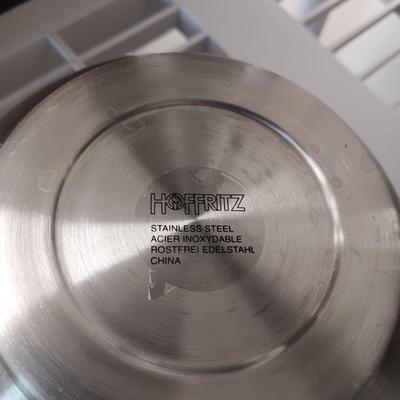 3 NESTING THICK STAINLESS HOFFRITZ BOWLS