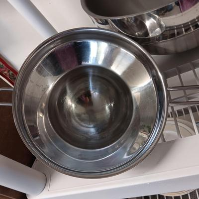3 NESTING THICK STAINLESS HOFFRITZ BOWLS
