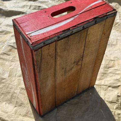 Vintage wooden Coca-Cola wood Crate - wood coke box - with collection of bottle openers - Cola crate