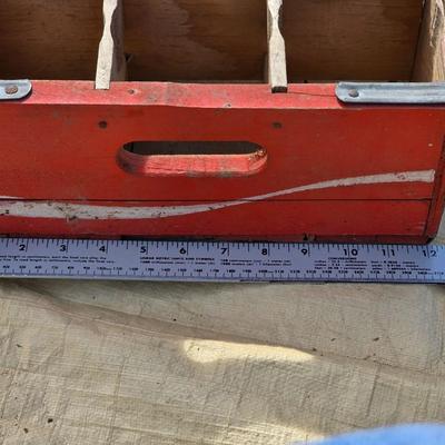 Vintage wooden Coca-Cola wood Crate - wood coke box - with collection of bottle openers - Cola crate