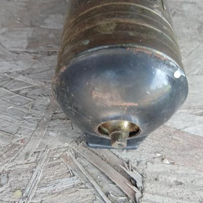 Vintage brass Fire Extinguishers - Pyrene manufacturing - and vintage Presto CB motorcycle fire extinguisher