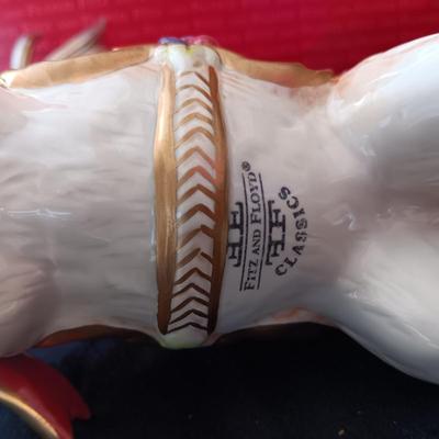 2 FITZ AND FLOYD LARGE PORCELAIN REINDEER