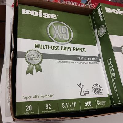 9 REAMS OF WHITE COPY PAPER AND AN ELECTRIC PENCIL SHARPENER