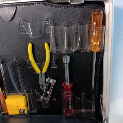 BRIEFCASE FULL OF TOOLS AND CONNECTORS
