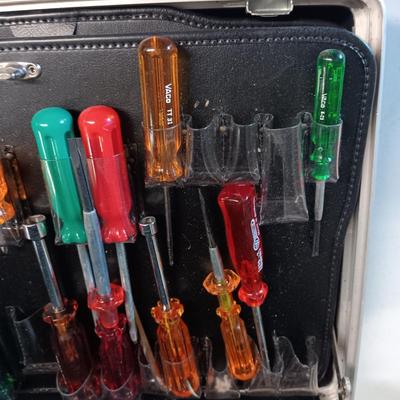 BRIEFCASE FULL OF TOOLS AND CONNECTORS
