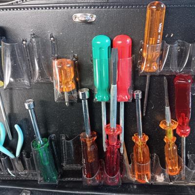 BRIEFCASE FULL OF TOOLS AND CONNECTORS