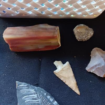 FOSSIL, ARROW HEADS, MARBLES AND MORE
