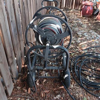 GARDEN HOSE 4 WHEEL CART