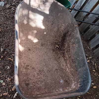 WHEELBARROW AND A SPREADER