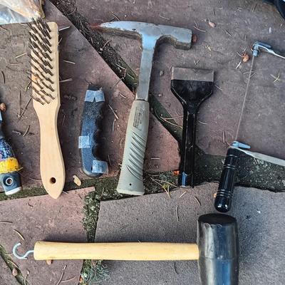 HAND TOOLS AND A CORDED DRILL