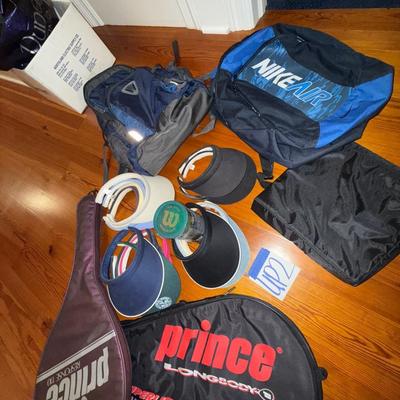 Sale Photo Thumbnail #395: UP2-Rackets, visors, Northface backpack, etc