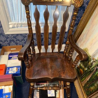 Sale Photo Thumbnail #511: UP29-Beautiful, solid rocking chair