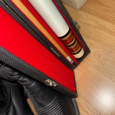 Sale Photo Thumbnail #593: UP53-pool stick in case and cowboy boots