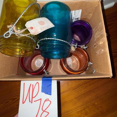 Sale Photo Thumbnail #655: UP78-Glass colored jars