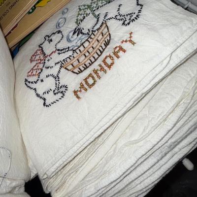 Sale Photo Thumbnail #691: UP89-Large Lot of BEAUTIFUL flour sack towels