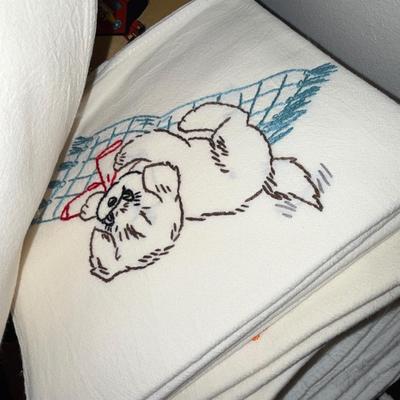 Sale Photo Thumbnail #688: UP89-Large Lot of BEAUTIFUL flour sack towels