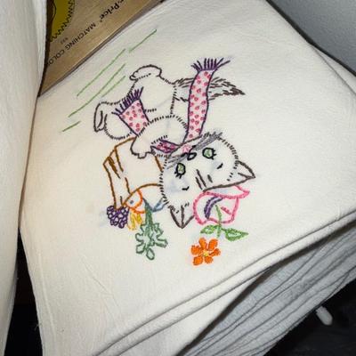 Sale Photo Thumbnail #689: UP89-Large Lot of BEAUTIFUL flour sack towels
