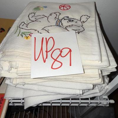 Sale Photo Thumbnail #686: UP89-Large Lot of BEAUTIFUL flour sack towels