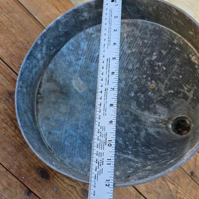 Vintage offset farm funnel Steampunk - with a 2-quart galvanized Fluid can with bendable spout