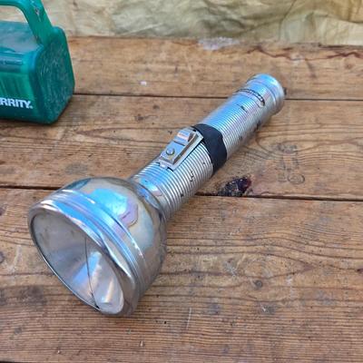 Assortment of flashlights - including Fulton USGI Angle head and vintage chrome flashlights