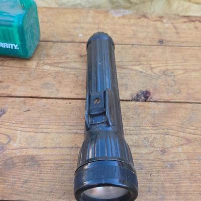 Assortment of flashlights - including Fulton USGI Angle head and vintage chrome flashlights