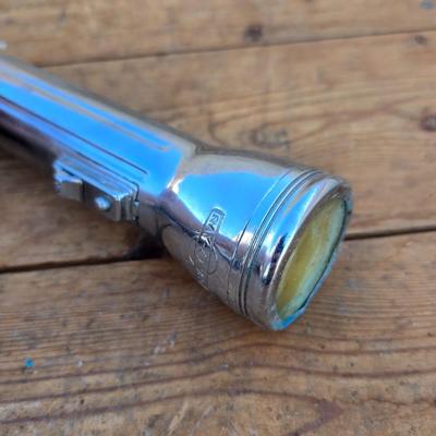 Assortment of flashlights - including Fulton USGI Angle head and vintage chrome flashlights
