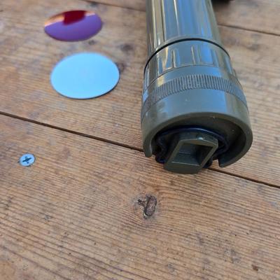 Assortment of flashlights - including Fulton USGI Angle head and vintage chrome flashlights