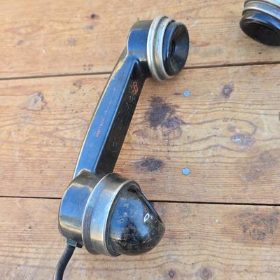 2-piece US Army signal corps WW2 era headsets TS-10-M