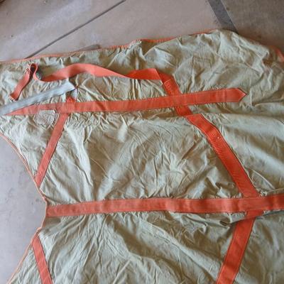 Vintage Troy Mills Inc. wool lined horse blanket - winter blanket for horse US Military