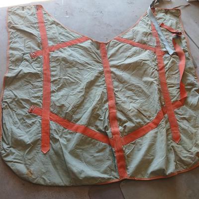 Vintage Troy Mills Inc. wool lined horse blanket - winter blanket for horse US Military