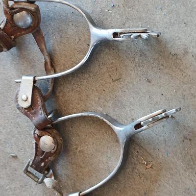 Three pairs of horse spurs for decoration or repair