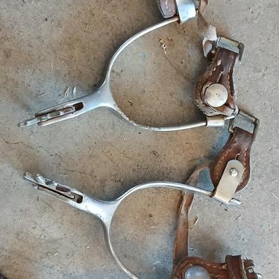 Three pairs of horse spurs for decoration or repair