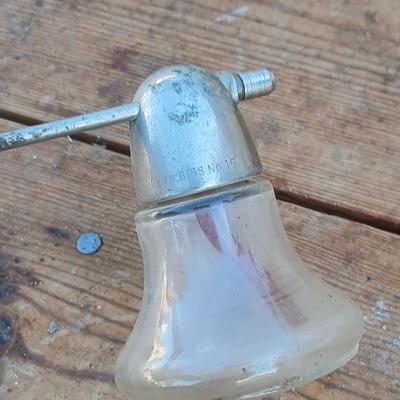 Two vintage Atomizer with two boxes of brown colored medicine bottles