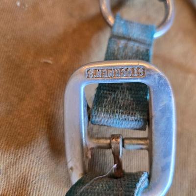Vintage horse blanket with four old halters