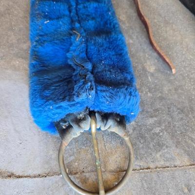 Assorted vintage horse tack - bits - breast collar & girth