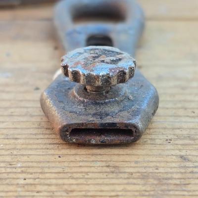 Antique porcelain insulators - cast iron - wrenches - and other rustic farm items for the side of the farm shed!