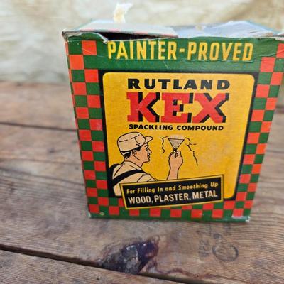 Vintage tin can, boxes, and oil cans