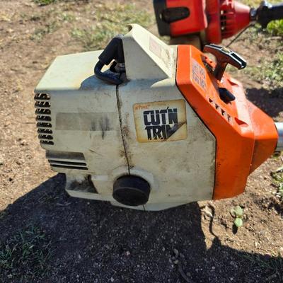Two gas powered weed eaters in unknown condition for parts or repair - Stihl FFS 36 - Homelite 15" Dual cut