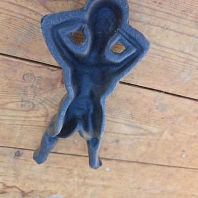 Vintage cast Iron Naughty Nellie Boot Jack - Nasty Nelli cowboy boot removal tool