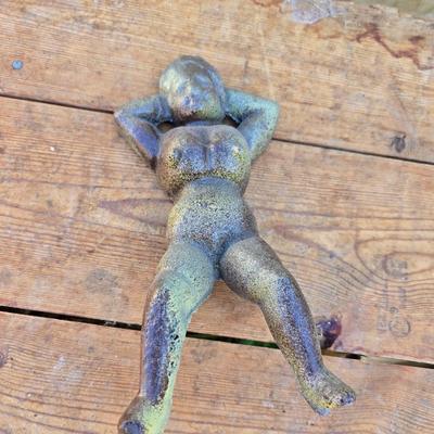 Vintage cast Iron Naughty Nellie Boot Jack - Nasty Nelli cowboy boot removal tool