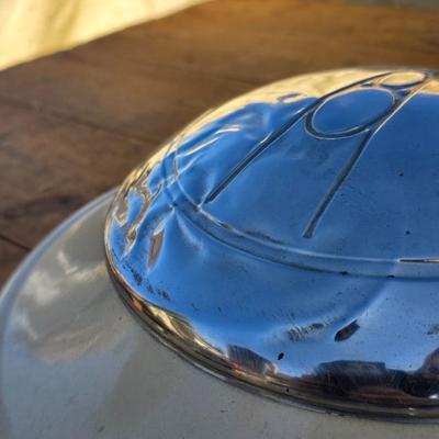 Four 1936 1937 Ford V8 Hubcaps Original metal hubcaps