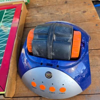 Kids toys - vintage electric football game - Rock tumbler - and a Fun 2 bake oven