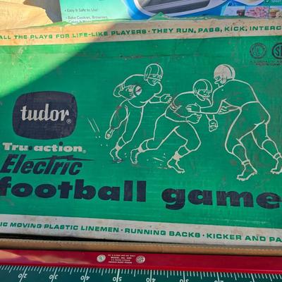 Kids toys - vintage electric football game - Rock tumbler - and a Fun 2 bake oven