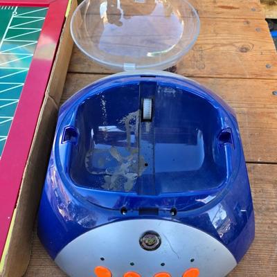 Kids toys - vintage electric football game - Rock tumbler - and a Fun 2 bake oven