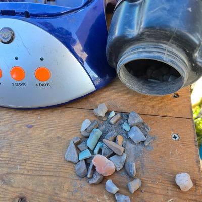 Kids toys - vintage electric football game - Rock tumbler - and a Fun 2 bake oven