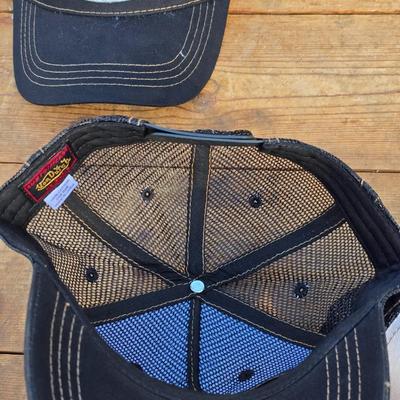 Three Von Dutch brand hats White and Black - and two Black with red stitching - Trucker caps